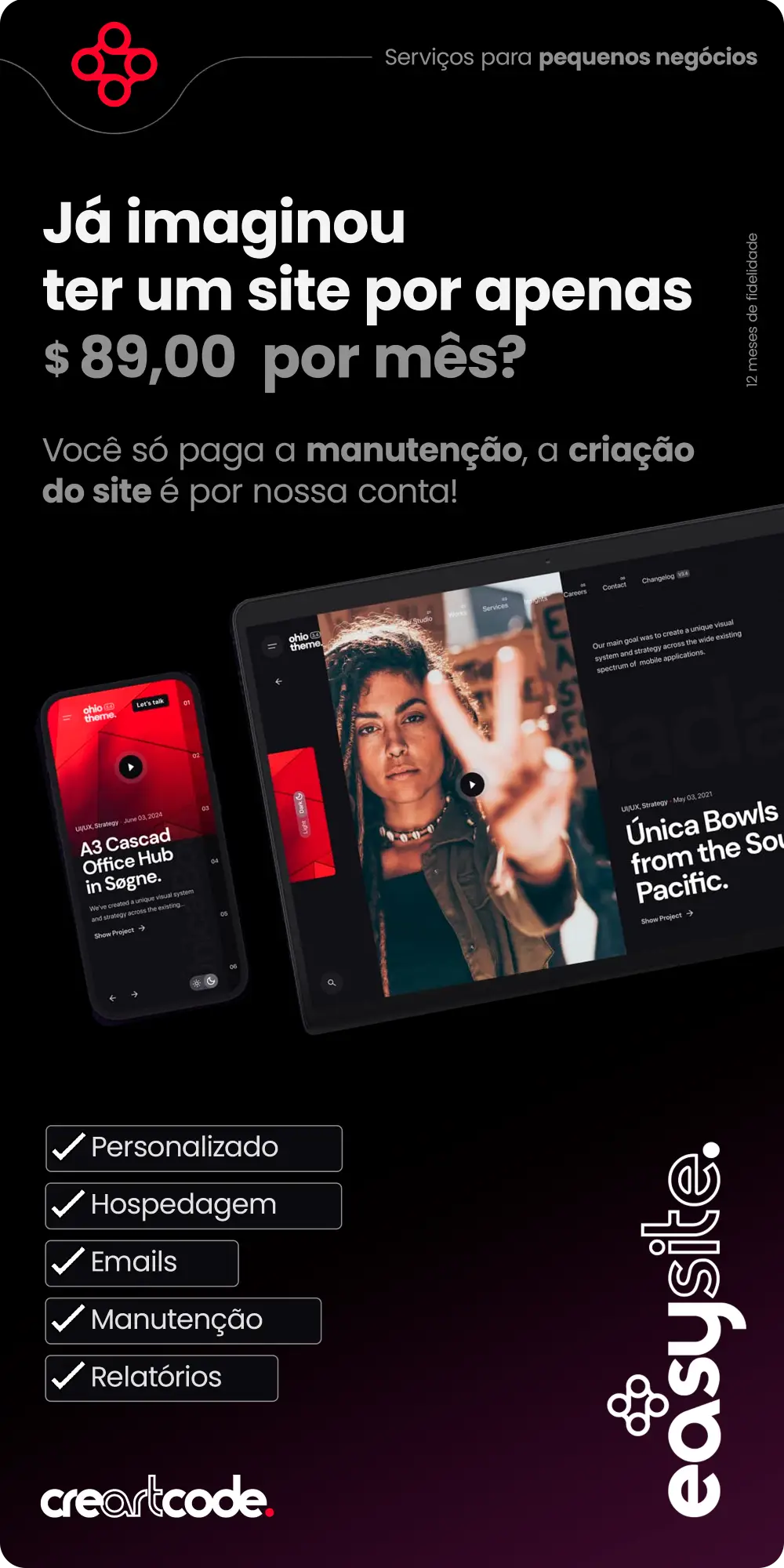 quer ter um site por apenas R$89,00? Clique aqui